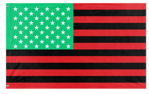 A mockup of the custom flag 'Pan-African Black Lives Matter Flag' on a white background