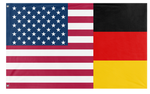 A mockup of the custom flag 'German American Heritage Flag' on a white background