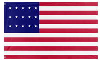 A mockup of the custom flag '15-Star Flag' on a white background