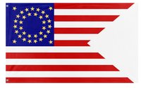 A mockup of the custom flag '35-Star Civil War Flag' on a white background