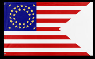 A mockup of the custom flag '35-Star Civil War Flag' on a white background