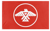 A mockup of the custom flag 'Anishinaabe First Nations Flag' on a white background