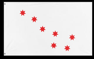 A mockup of the custom flag 'Cherokee Peace Flag' on a white background