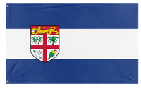 A mockup of the custom flag 'Kolpolia flag' on a white background