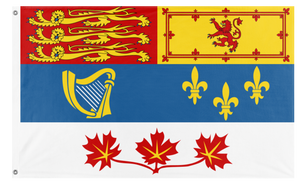 A mockup of the custom flag 'Canadian Royal Standard flag' on a white background