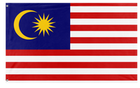 A mockup of the custom flag 'Malaysia flag' on a white background