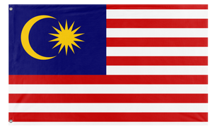 A mockup of the custom flag 'Malaysia flag' on a white background