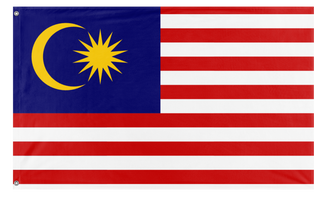 A mockup of the custom flag 'Malaysia flag' on a white background