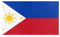 A mockup of the custom flag 'Philippine  flag' on a white background