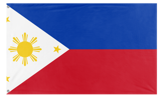 A mockup of the custom flag 'Philippine  flag' on a white background