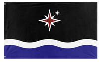 A mockup of the custom flag 'Grand Union of Grand Manan flag' on a white background