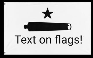 A mockup of the custom flag 'bob flag' on a white background