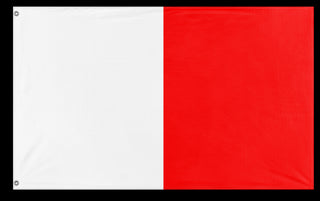 A mockup of the custom flag 'Hotel Signal Flag' on a white background