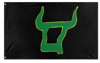 A mockup of the custom flag 'Quest flag' on a white background