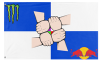 A mockup of the custom flag 'Friend gc Flag' on a white background