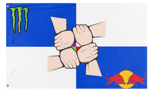 A mockup of the custom flag 'Friend gc Flag' on a white background