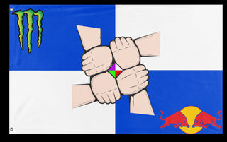 A mockup of the custom flag 'Friend gc Flag' on a white background