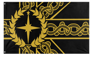 A mockup of the custom flag 'Last Empire flag' on a white background