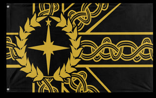 A mockup of the custom flag 'Last Empire flag' on a white background