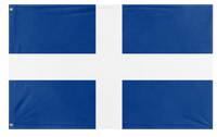 A mockup of the custom flag 'Calleton Union flag' on a white background