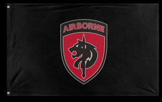 A mockup of the custom flag 'SOCAF 1 flag' on a white background