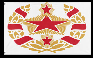 A mockup of the custom flag 'Khursashkija flag' on a white background