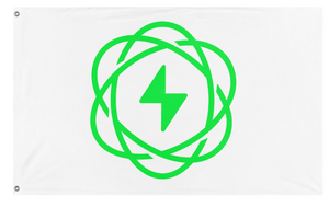 A mockup of the custom flag 'uranix flag' on a white background