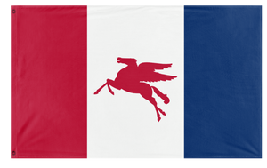 A mockup of the custom flag 'bpr flag' on a white background