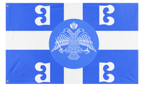 A mockup of the custom flag 'Neo  Byzantine Empire  flag' on a white background