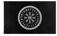 A mockup of the custom flag 'Viking Patrol Flag' on a white background