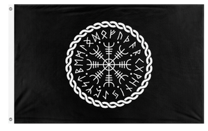 A mockup of the custom flag 'Viking Patrol Flag' on a white background