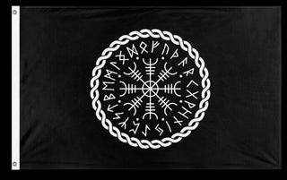 A mockup of the custom flag 'Viking Patrol Flag' on a white background