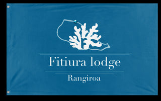 A mockup of the custom flag 'Ragni flag' on a white background