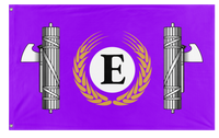 A mockup of the custom flag 'Edgerian Flag: Update flag' on a white background