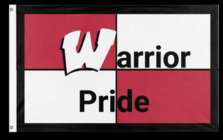 A mockup of the custom flag 'Warrior Pride flag' on a white background