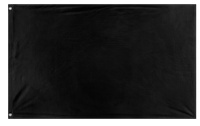 A mockup of the custom flag 'Race Officer Black Flag' on a white background