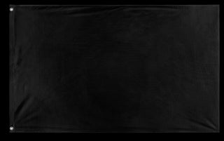 A mockup of the custom flag 'Race Officer Black Flag' on a white background