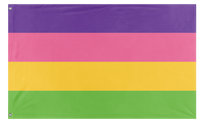 A mockup of the custom flag 'Lesbian 4 color flag' on a white background