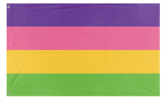 A mockup of the custom flag 'Lesbian 4 color flag' on a white background
