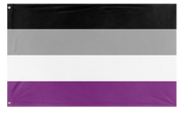 A mockup of the custom flag 'Asexual Flag' on a white background