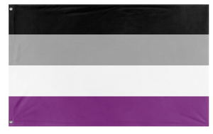 A mockup of the custom flag 'Asexual Flag' on a white background