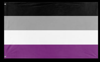 A mockup of the custom flag 'Asexual Flag' on a white background