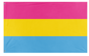 A mockup of the custom flag 'Pansexual Flag' on a white background