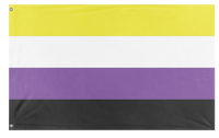 A mockup of the custom flag 'Nonbinary Flag' on a white background