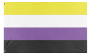 A mockup of the custom flag 'Nonbinary Flag' on a white background