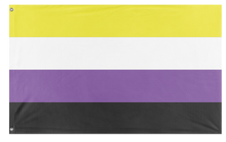 A mockup of the custom flag 'Nonbinary Flag' on a white background