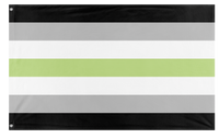 A mockup of the custom flag 'Agender Flag' on a white background