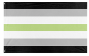 A mockup of the custom flag 'Agender Flag' on a white background