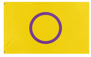 A mockup of the custom flag 'Intersex Flag' on a white background