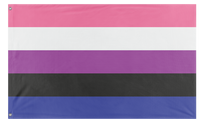 A mockup of the custom flag 'Gender Fluid Flag' on a white background